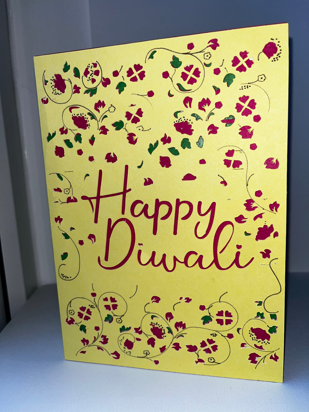 Diwali cut out card