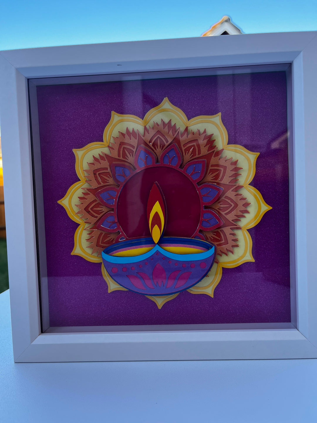 Diwali 3D Diya Frame